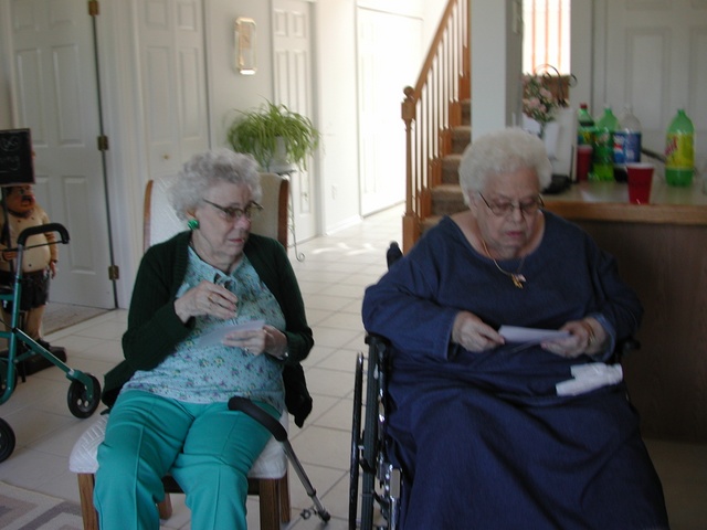 Grandma C & Aunt Virginia look at the pictures too.