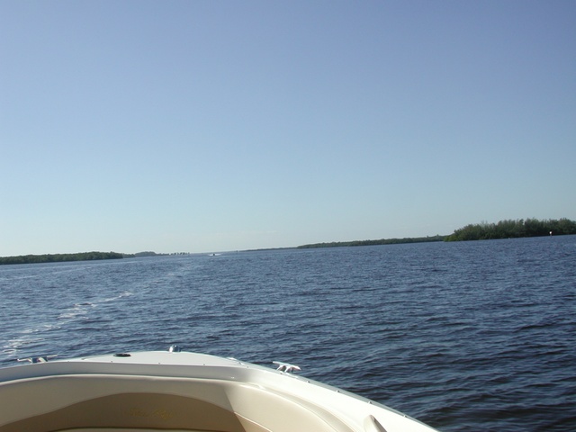 Crystal clear, 74', and we're traveling the intercoastal waterway out to Cabbage Key...
