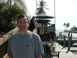 Uncle Chris with a look out to the Intercoastal Waterway behind him.