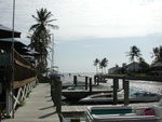 A view of the slips at the Waterfront Restaurant.