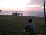 Uncle Chris enjoying the sunset...