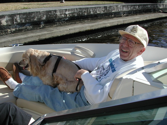 Muffy and Gramps are all settled in ready to go.