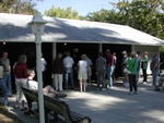 Here's the garage at the Ford Estates with a few of Ford's earlier cars.  Can you find Mike & Chris?