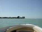 We're here!  North Captiva on the left, Gulf of Mexico on the right.