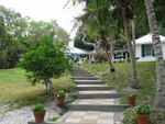 A walk up the stairs to the Cabbage Key Inn & Restaurant.