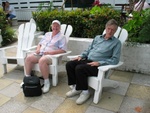 Nan & Steve patiently waiting for our table.