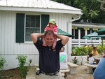 Daddy and Paige-E, she loves riding on his shoulders. :)