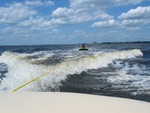 Dale decided he'd like to give the tube a try...   He about lost his lunch...