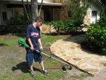 It's yard work day!  And YES, Adam is actually doing physical labor (more than just moving fingers on his computer, at least)!