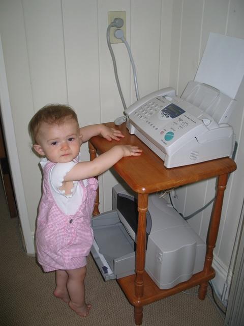 Before we left, Paige-E stated she had to send a fax...