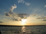 As the evening progressed, the thunderheads disappeared...