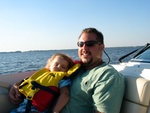 Michelle decided to take a nap while we cruised around on the Caloosahatchee River.