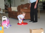 Paige-E loves her sit and spin, although she hasn't quite mastered the trick of sitting and spinning.