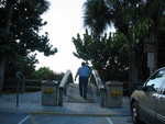 At the end of almost all of the avenue's in Naples is a ramp out to the beach.