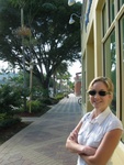 Welcome to beautiful downtown Naples!  Here Meg is in front of McCabe's.