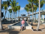 Gramma and Paige-E enjoying the sunshine, Palm Trees and 80+ degree weather.