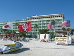 The Lani Kai, with the College Flags in front - it's Spring Break, ya know!