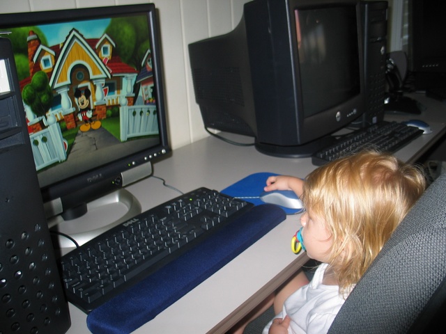 Paige decided to try the Mickey Mouse Game out on the computer, she really enjoyed it!