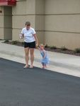 Mom & Paige leaving the Hampton Inn at Warner Robins (the same one we stayed at for Kimmy's wedding)!