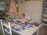 Christmas Day Dinner at Grandma and Grandpa's!  Paige is all ready to eat.