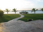 Here's a look out at the new patio with walkway to the boat.