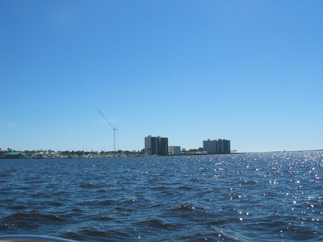 Here's a view of downtown Fort Myers, the new "High Point Place" (you can see the information online here) is being built - you can see the crane in the distance.