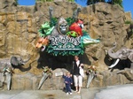 YUMMMY!  Rainforest Cafe for lunch!  HOORAY!  Paige-E had never been to a Rainforest Cafe, but she really enjoyed the animals and was a little freaked out about the thunderstorms...  