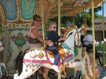 In Downtown Disney Paige-E found the carousel and had to ride it..  Bye bye for now!