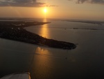 Sunset over the south tip of Sanibel Island.