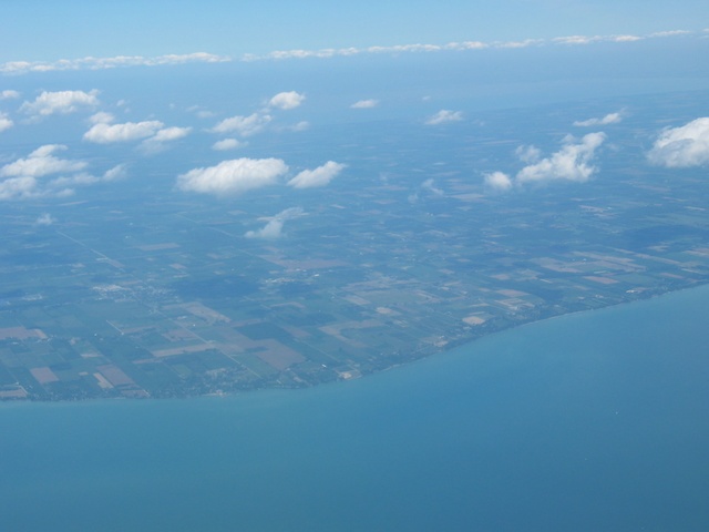 Here's a view of the Canadian peninsula - between Lake St. Clair and Lake Erie.