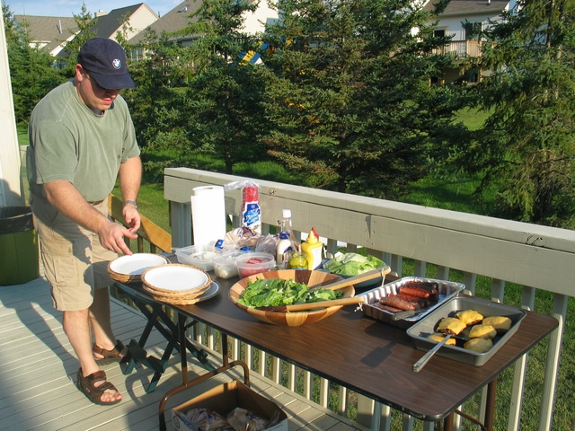 Complete spread with ALL the fixin's!  THANKS AGAIN DON & AMY!