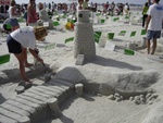 Here's a lighthouse and bridge - made of sand!  