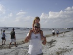 Dad & Paige having fun on the beach.