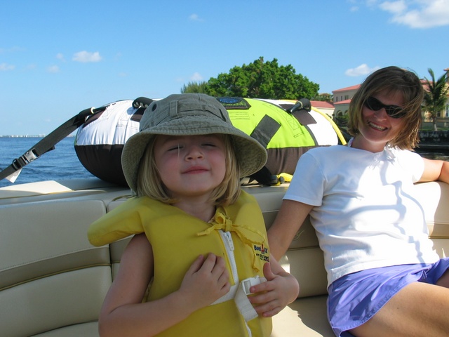 Sunscreened, wearing a hat, and ready to roll!