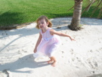 Paige enjoying the beach.