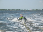 Feet up, he's ready to rock!  Hope you enjoyed our boating photos from today!  It was an awesome day, for sure.  