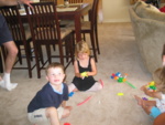 Samuel & Paige had a blast playing toys.