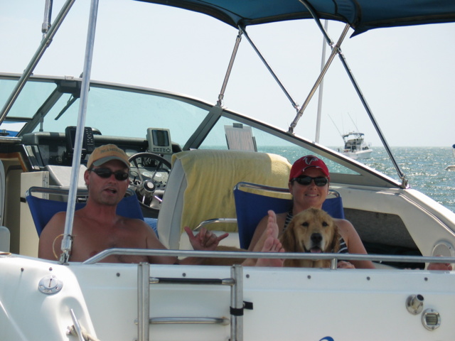 ...Dale, Donna and their new doggy, Tucker (he's a Golden Retriever!)