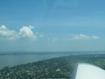 The Caloosahatchee wrapping around downtown Fort Myers...