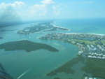 Here we are navigating around the south tip of Fort Myers Beach to get a close up shot of the Outrigger.