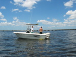 The tubing is done for the day - while Richie & Taylor went home to prepare for tonight's party (Richie's birthday!) - the rest of us (Dale, Donna, Donna's brother, wife, and 3 children) headed across the river to Pincher's Crab Shack.