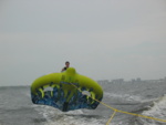 This is an awesome shot of Mike standing on the Blaster while out of the water.