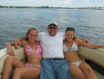 We interrupt the tubing photos for a photo op!  Here's Laura, Charly & Katelyn chilling out while Taylor gets back on the tube.