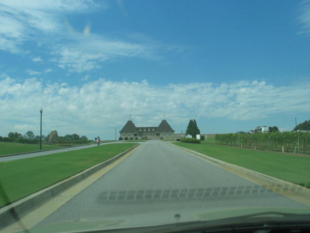 Here we are pulling into Chateau Elan Winery & Resort on our way back from Athens!