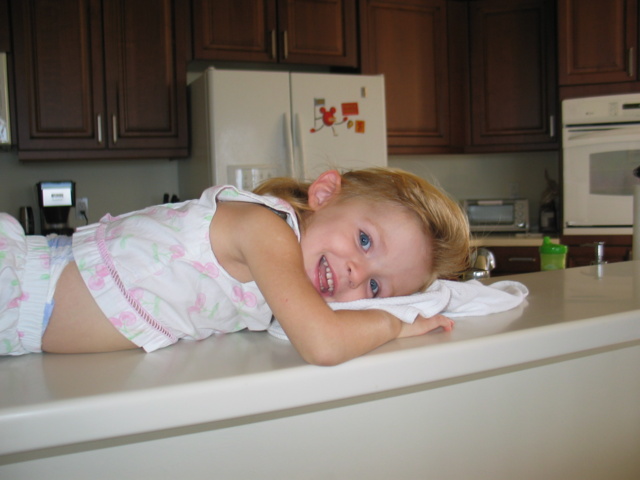 For whatever reason Josie decided to rest on the counter, she's such a sweetie. :^)