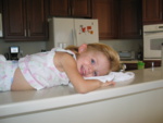 For whatever reason Josie decided to rest on the counter, she's such a sweetie. :^)