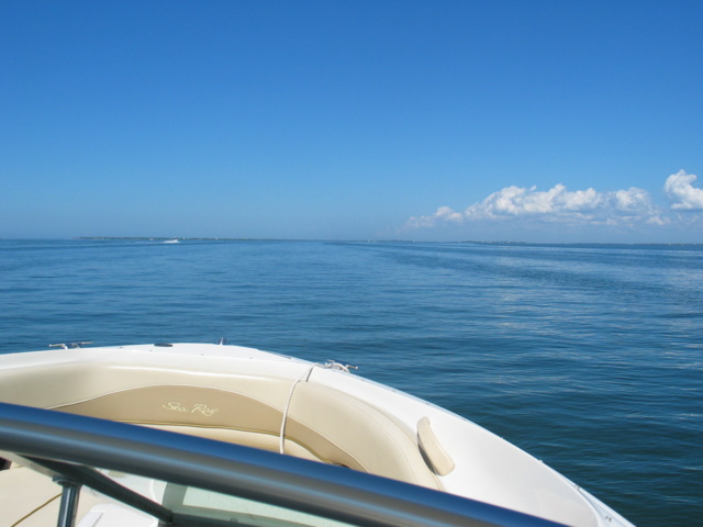 It's an absolutely beautiful boating day - lower 90's, low humidity, light wind - and summer thunderstorms seem to be over!