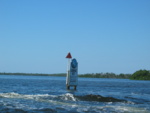 The Cabbage Key marker along the intercoastal waterway.