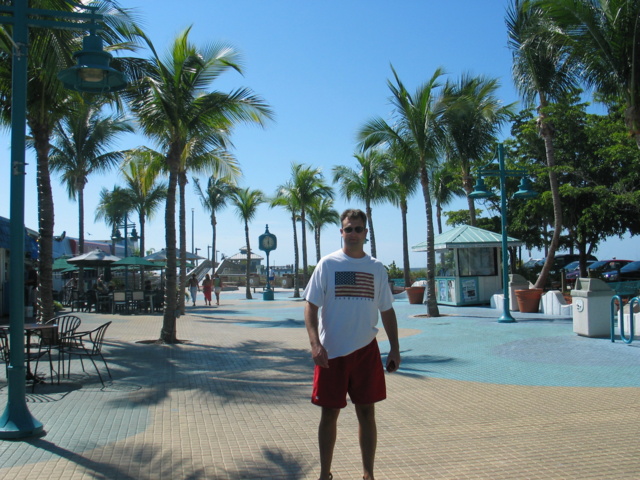 Here's Todd in Times Square on Fort Myers Beach!