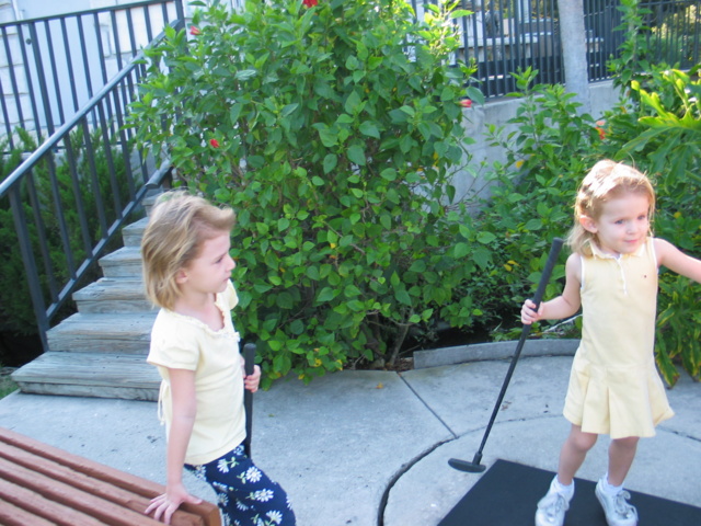 Josie gets ready while Paige watches her.